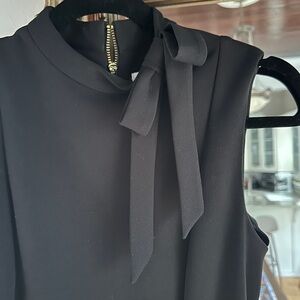 Calvin Klein Black Sleeveless Dress with Bow Detail